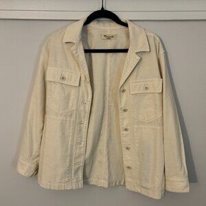 Madewell Drakefield Shirt Jacket in Ecru